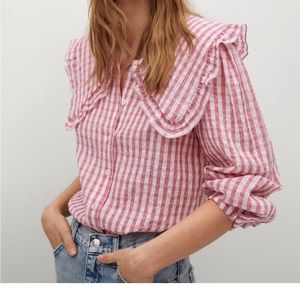 mango NWT women’s red gingham button up